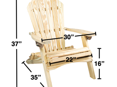 wood adirondack chair dimensions