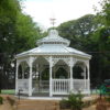 16' Wood Octagon, Deluxe Rails, Victorian Braces, Evergreen Metal Roof
