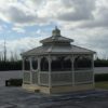 12' x 14' Wood Rectangle, Square Rails, Clay Metal Roof