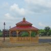 18' Octagon, Standard Rails, Wavy Fascia, Pagoda Roof, Red Metal Roof