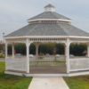 20' Octagon, Standard Rails, Pagoda Roof, Asphalt Shingles, Attached Benches