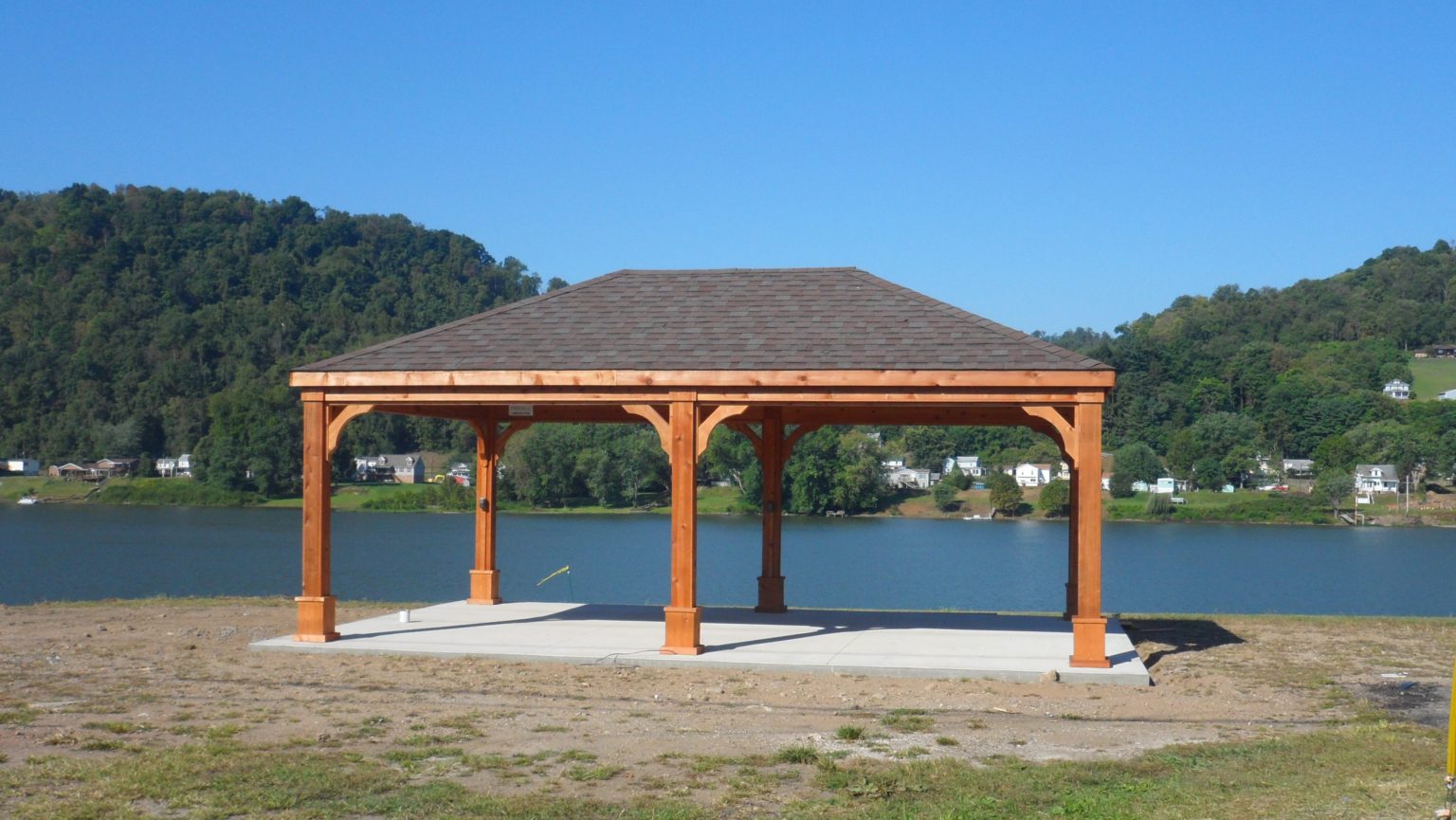 Cedar Hip Roof Pavilion Size Gazebo Joe's