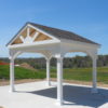 10x10 Vinyl Open Gable Pavilion