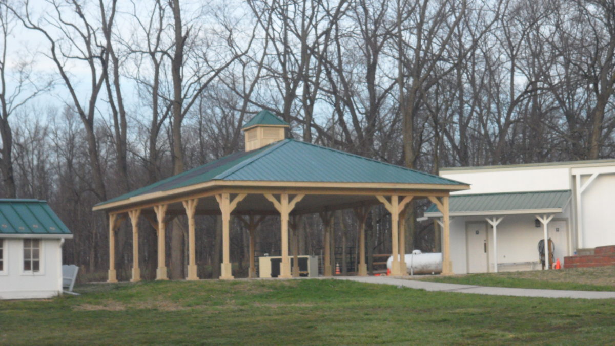 20' x 32' Wood Pavilion with custom entrance