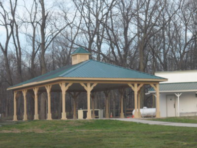 20' x 32' Wood Pavilion with custom entrance
