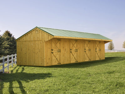 10' x 40' 4-Stall Horse Barn