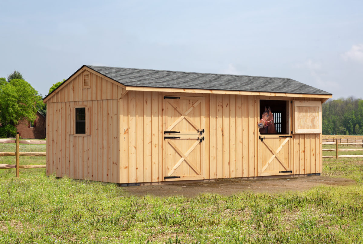 12' x 24' 2-Stall Horse Barn