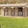 12' x 28' Horse Barn w/ 8ft Hinged Lean-To