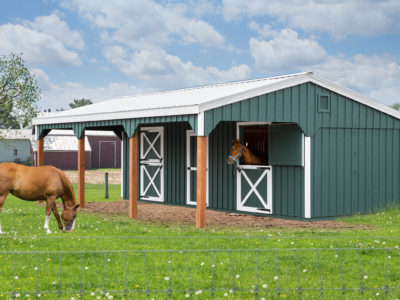 12' x 30' Lean-To Horse Barn
