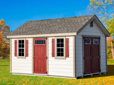 10' x 14' Gable Shed - LP Lap Siding, Shutters