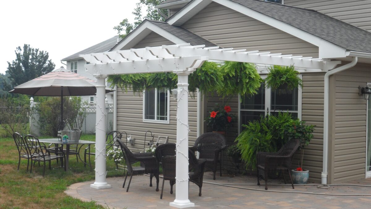 Wall Mounted Vinyl Pergola