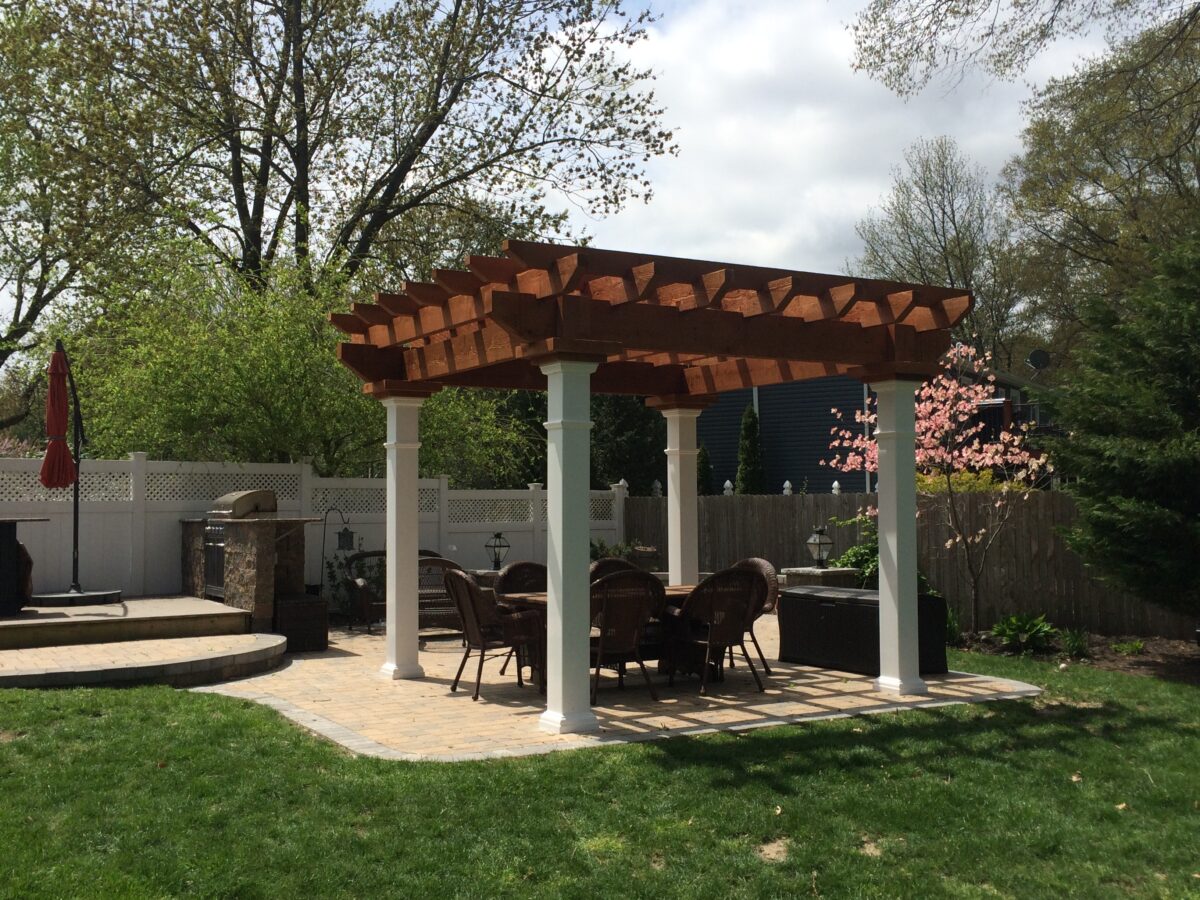 Rough-Sawn Cedar Pergola