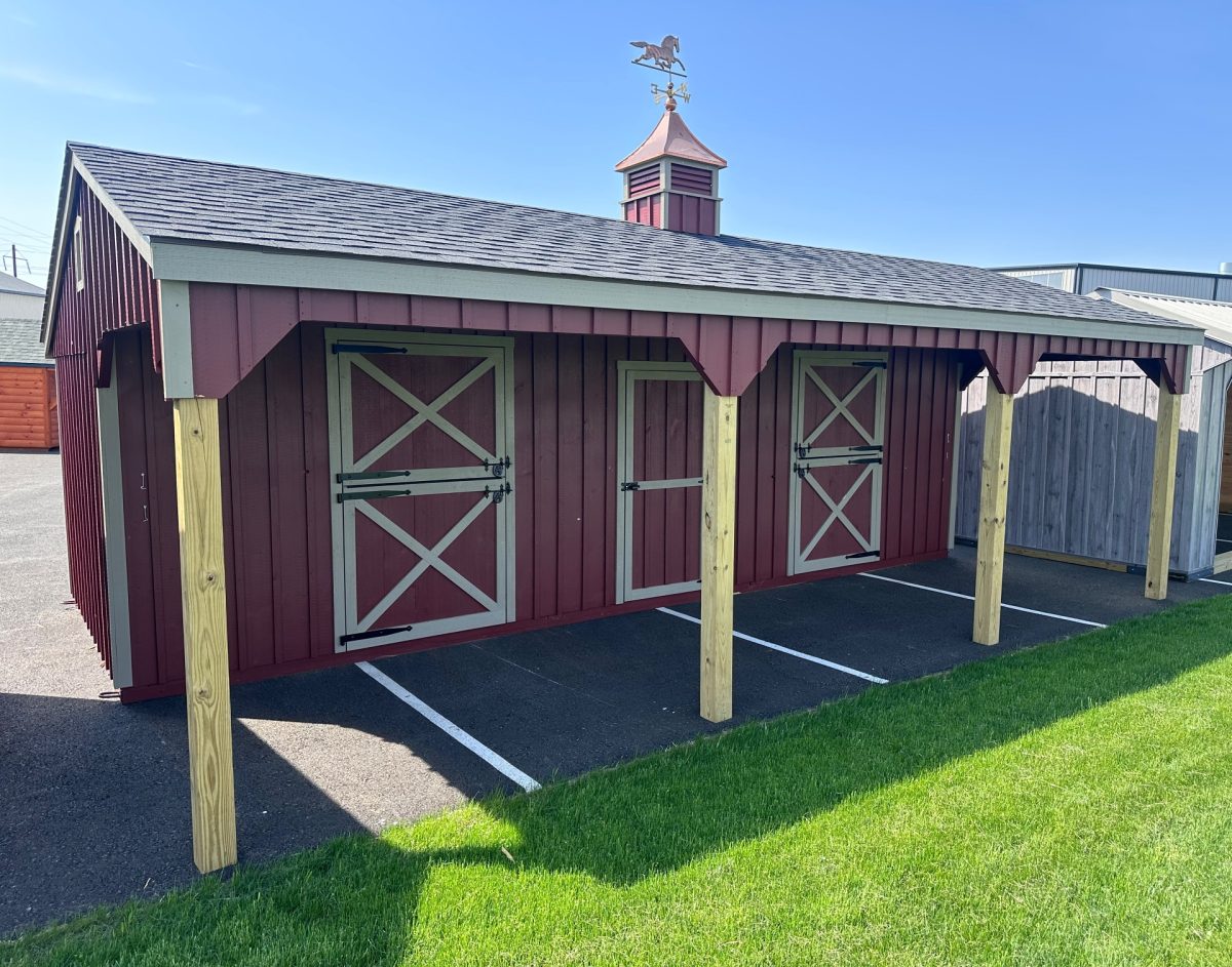 10' x 28' Lean-to with Tack Room